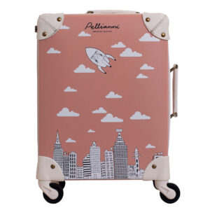 Pellianni-rejsekuffert-rosa-med-skyer