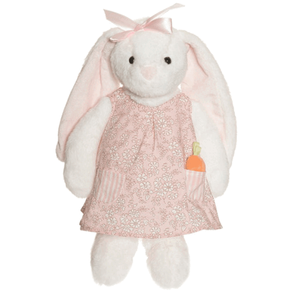 Teddykompaniet-hvid-kanin-rosa-kjole