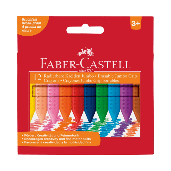 Faber-Castell-GRIP-Color-12-stk.Farvekridt